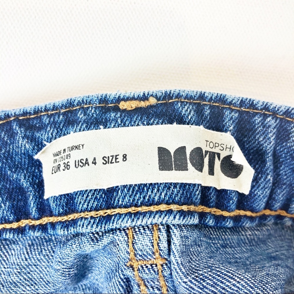 2/$20 Topshop Moto Denim Mini Skirt Size 4 - Picture 6 of 6